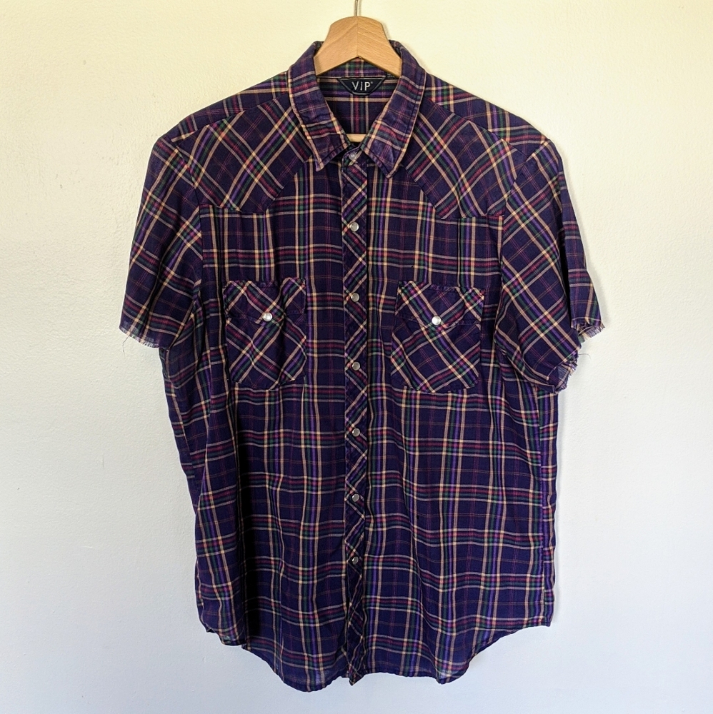 Vintage Purple Pearl Snap